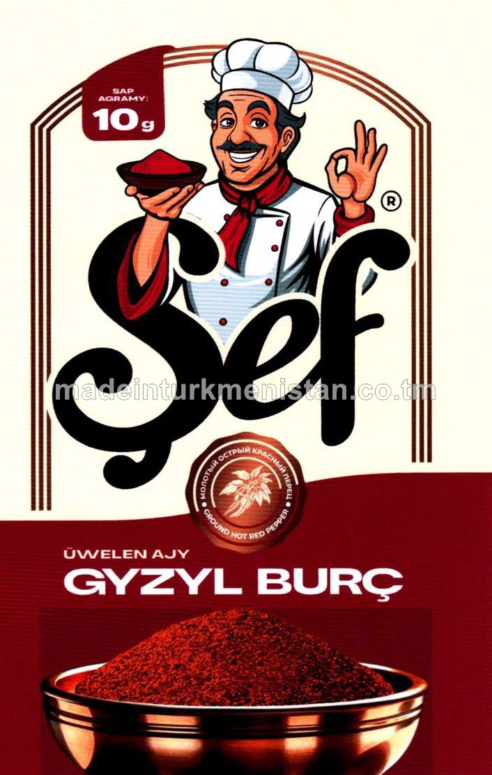 "Şef" Üwelen ajy gyzyl burç (Türkiýe Respublikasynda öndürilen)