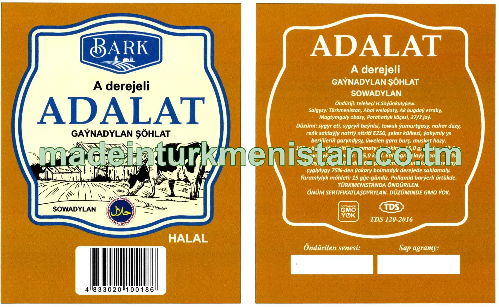 "Adalat" sowadylan gaýnadylan şöhlat, A derejeli