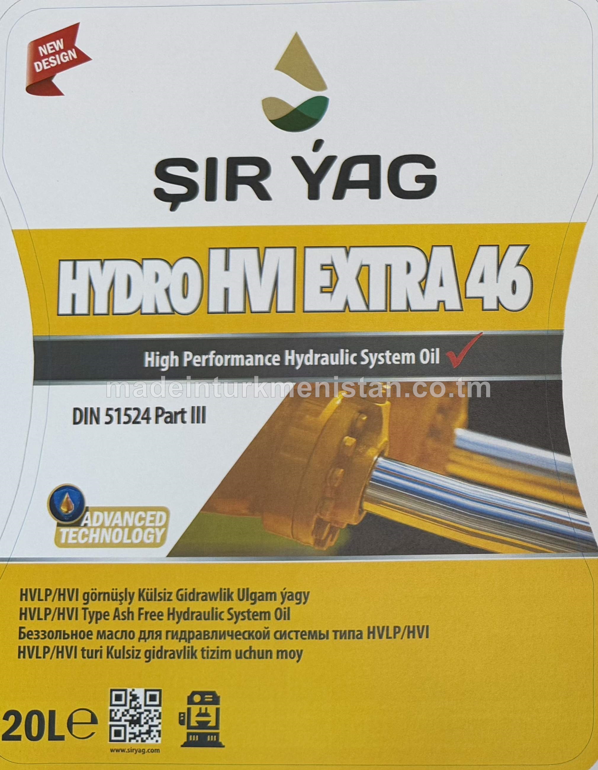HVLP/HVI görnüşli külsiz Gidrawlik Ulgam ýagy HYDRO HVI EXTRA 46