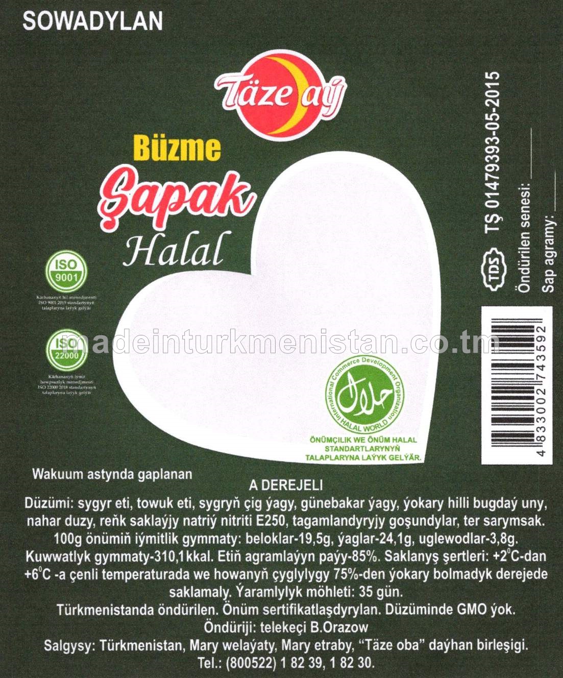 "Şapak" A derejeli büzme