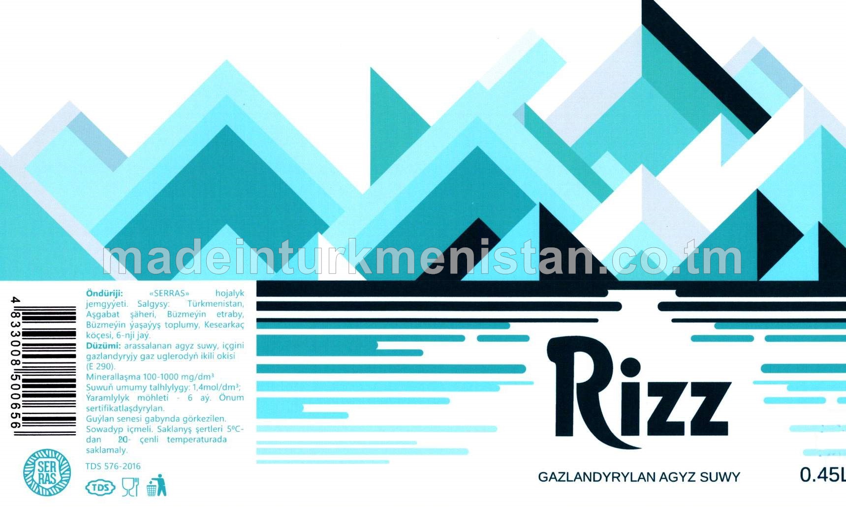 "Rizz" gazlandyrylan agyz suwy   