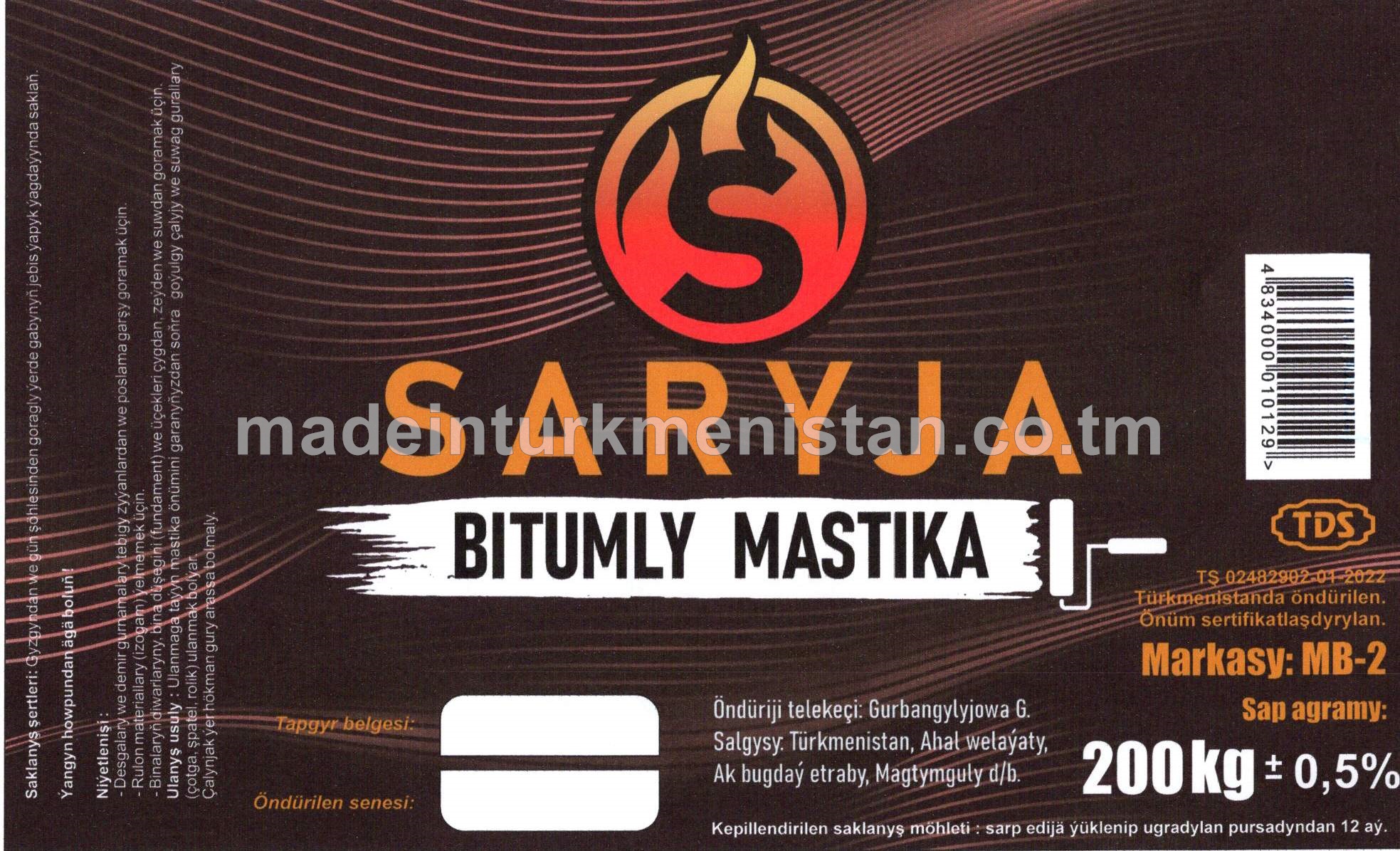 Mastika Bitumly, markasy MB-2