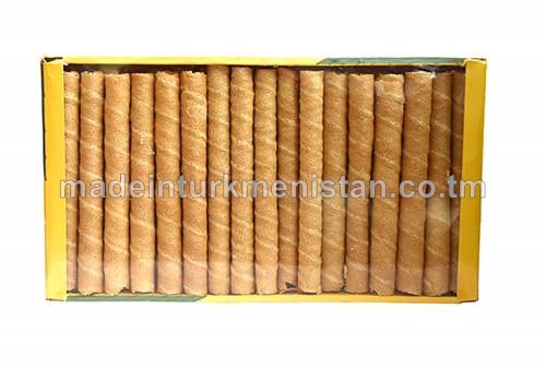 "Jadyly taýajyk" goýaldylan süýt ýakymly ysly huruşly wafli taýajyklary