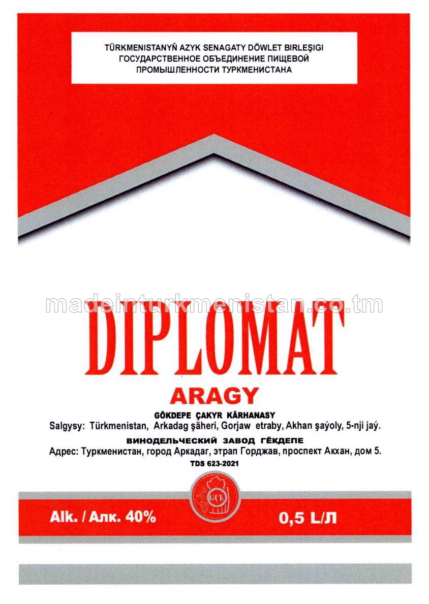 "Diplomat" aragy. Alk:40%