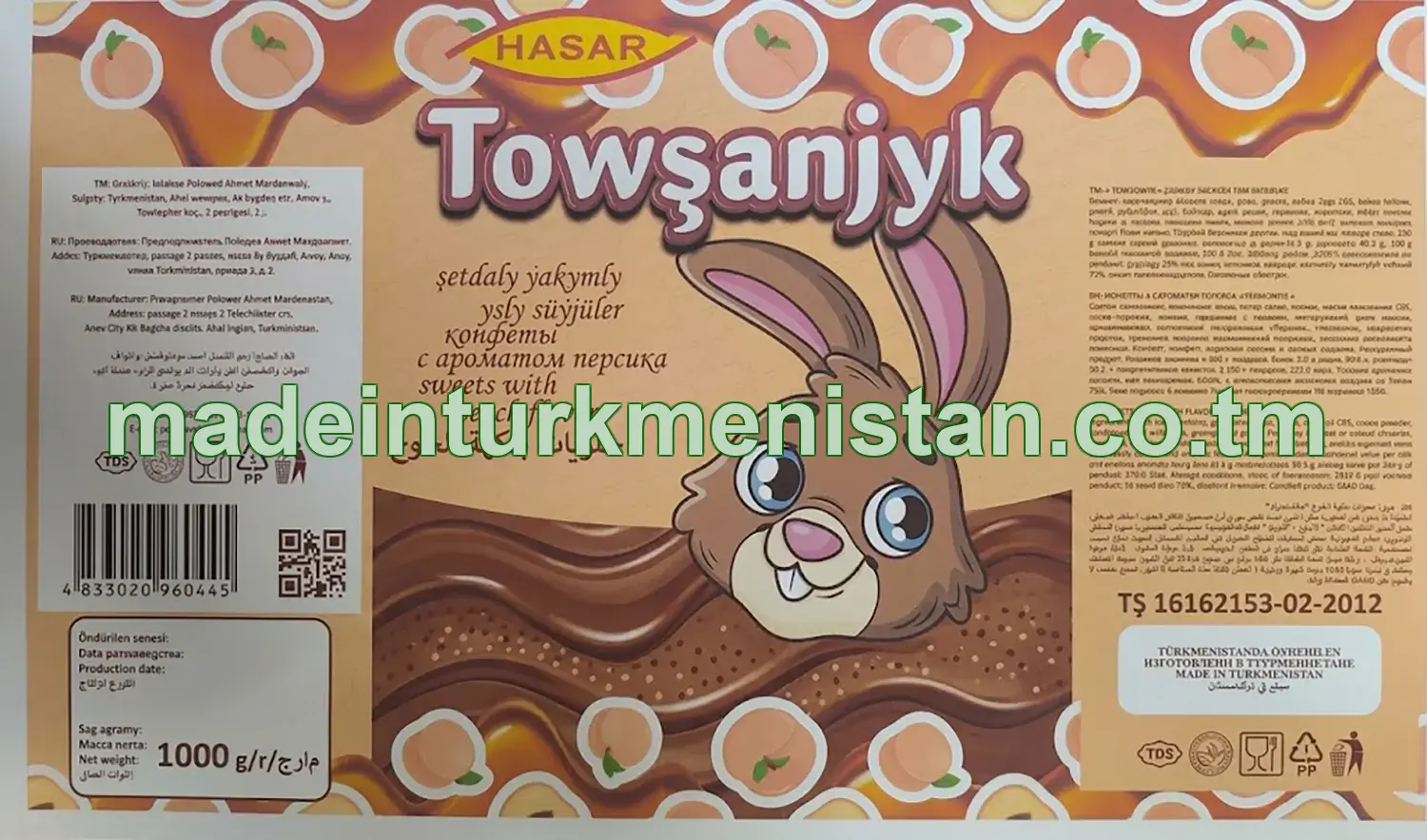 "Towşanjyk" şetdaly ýakymly ysly süýjüler