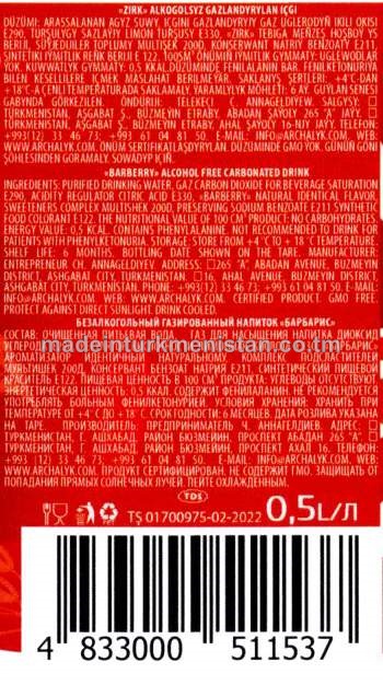 "Zirk" alkogolsyz gazlandyrylan içgi