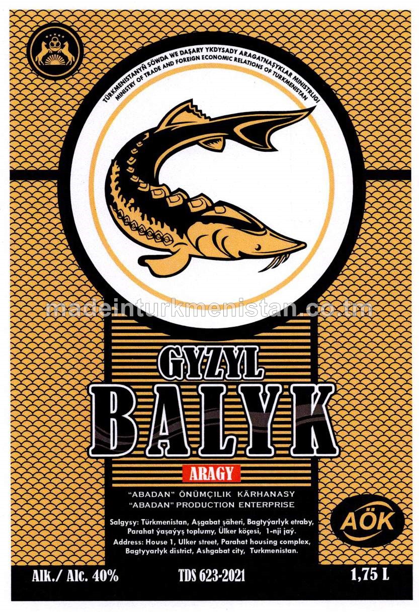 "Gyzyl balyk" aragy. Alk: 40%