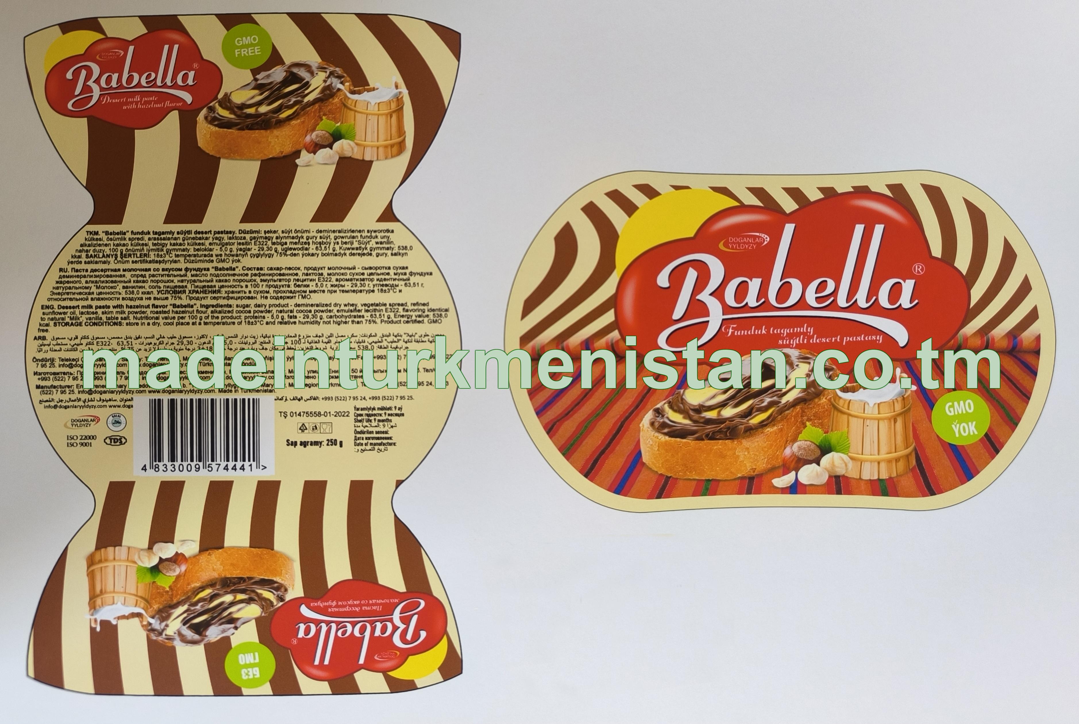 "Babella" funduk tagamly süýtli desert pastasy