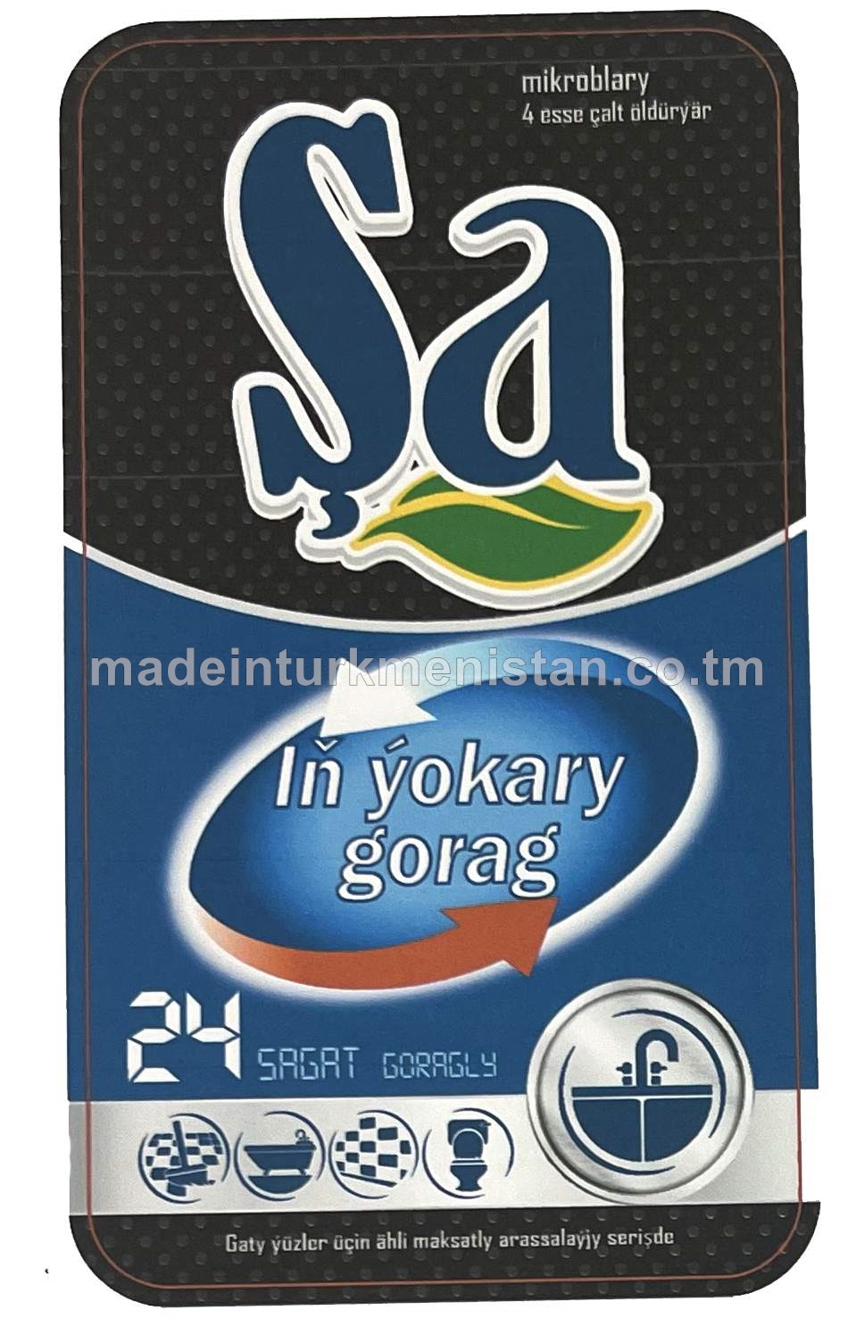 Şa gaty ýüzler üçin ähli maksatly arassalaýjy serişde, iň ýokary gorag