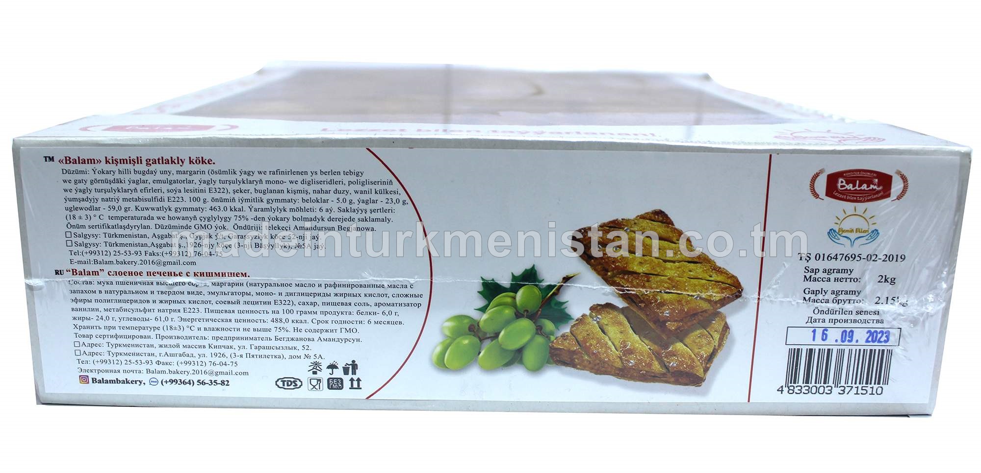 "Balam" kişmişli gatlakly köke