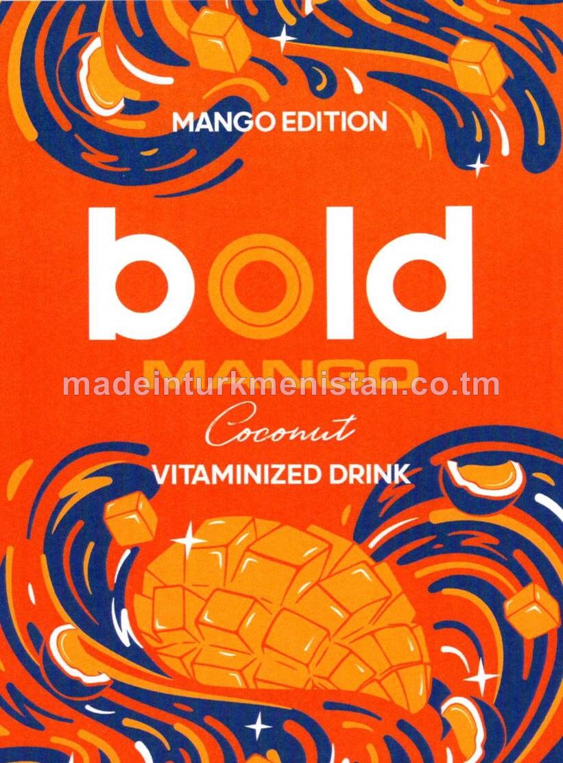 Mango-kokos witaminleşdirilen alkogolsyz gazlandyrylan içgi
