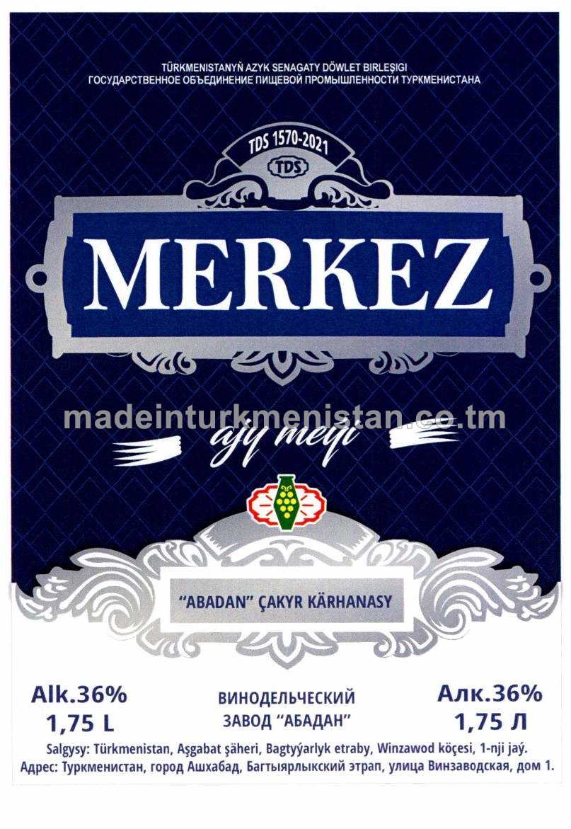 "Merkez" ajy meýi. Alk: 36%