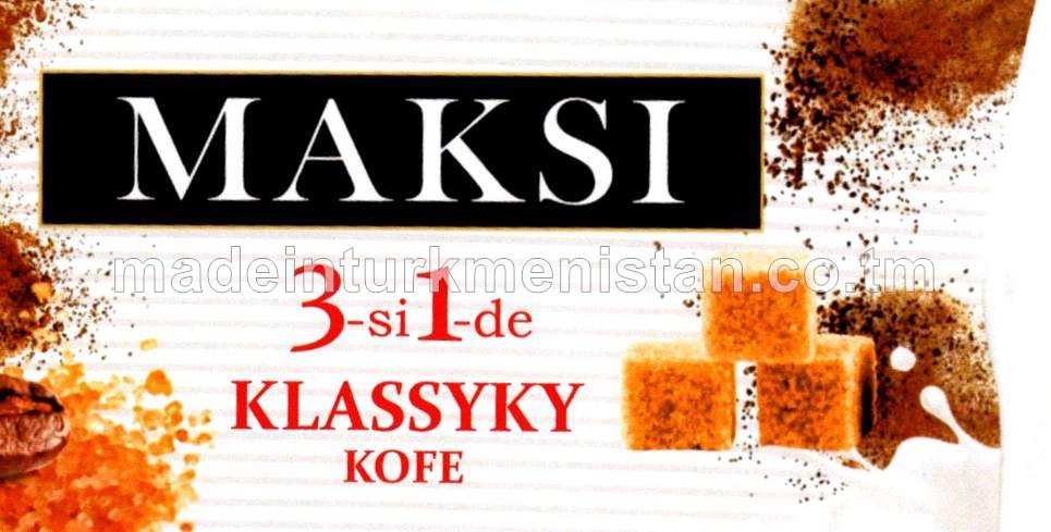 "Maksi" 3-si 1-de klassyky çalt ereýän kofeli içginiň konsentraty