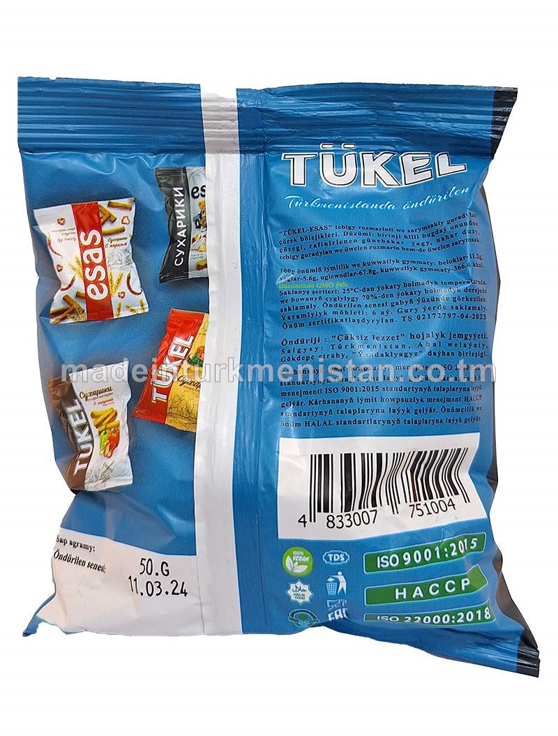 "Tükel-Esas" Tebigy rozmarinli we sarymsakly guradylan çörek bölejikleri