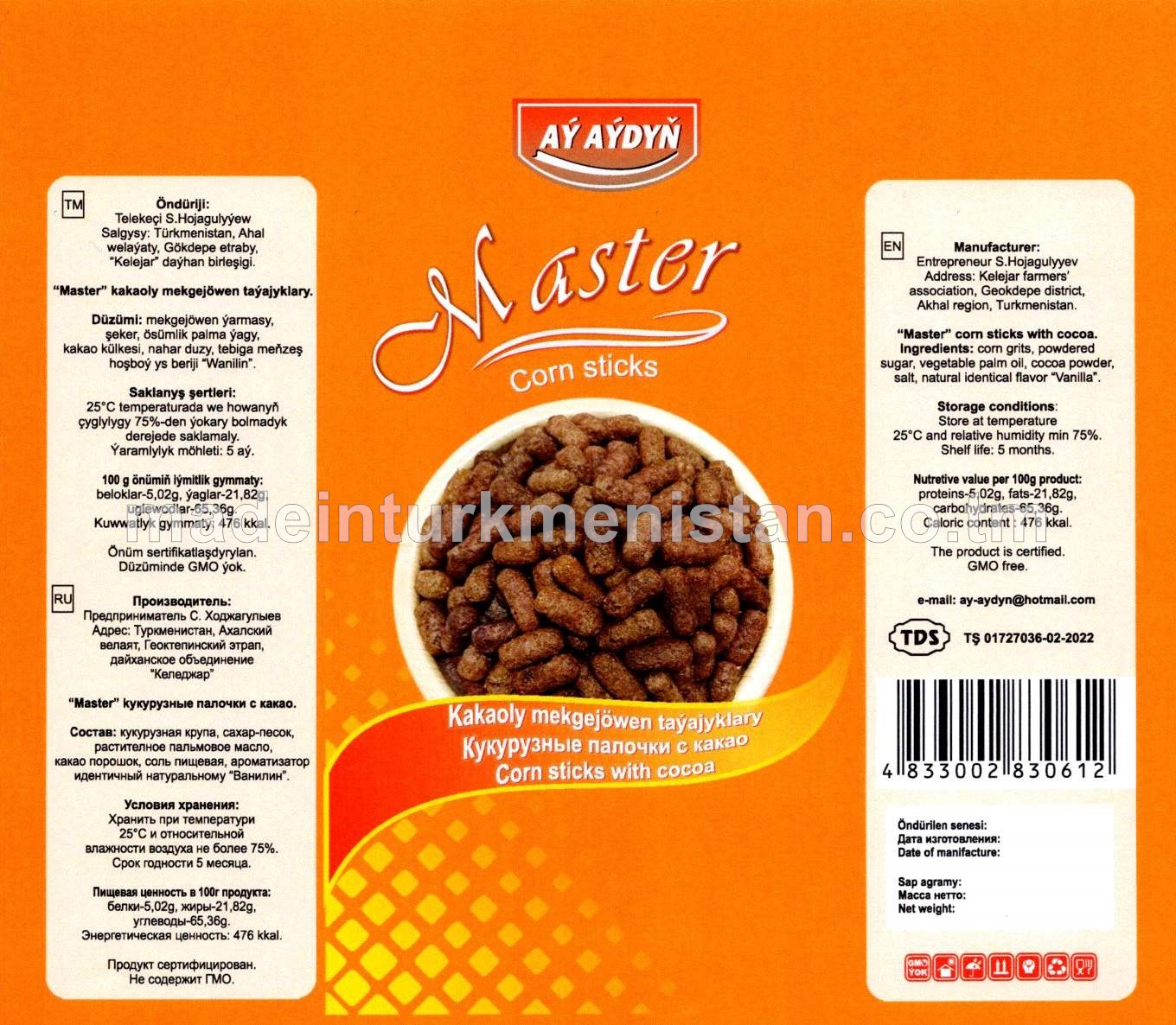 "Master" kakaoly mekgejowen tayajyklary 