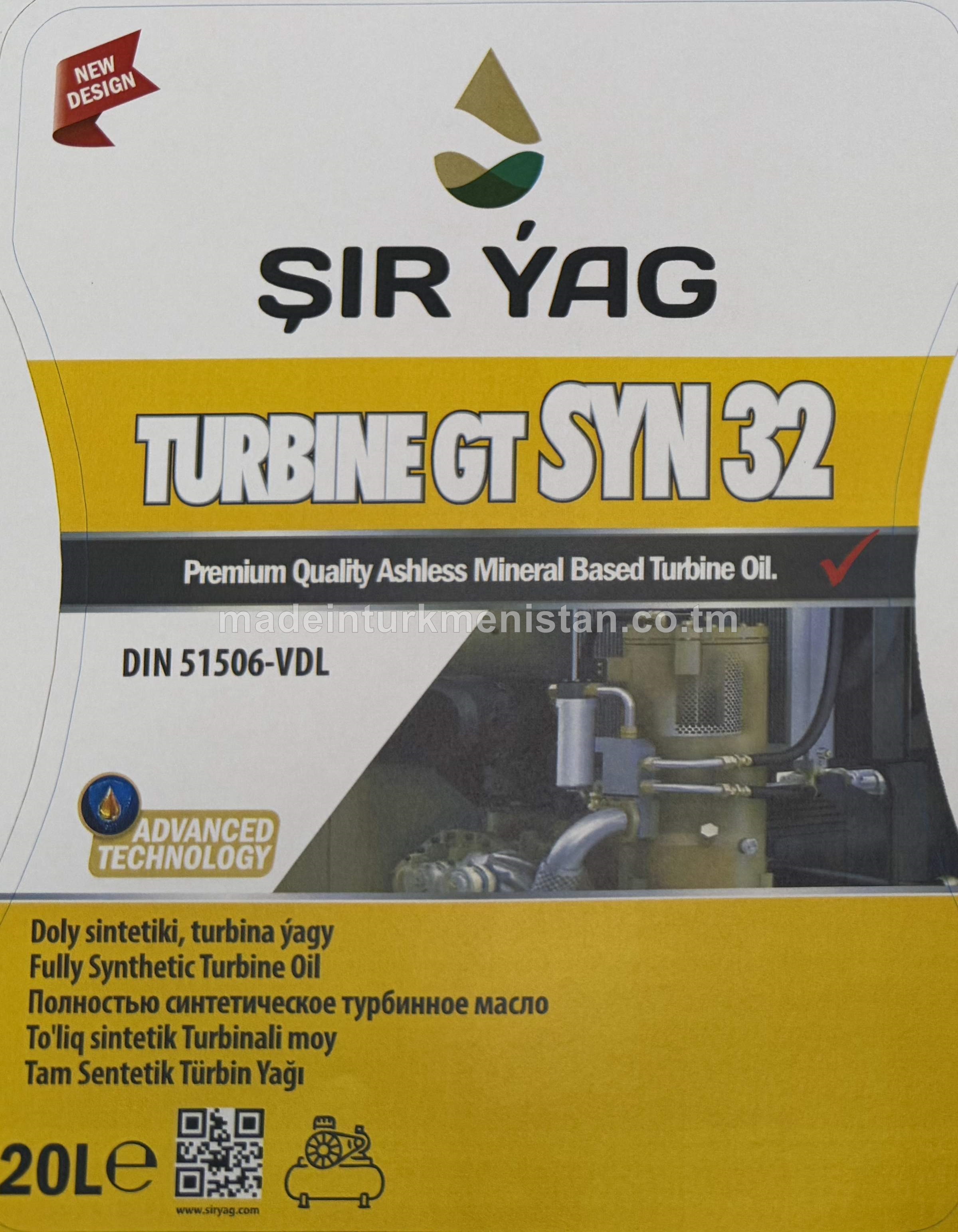 Doly sintetiki, turbina ýagy Turbine GT SYN32