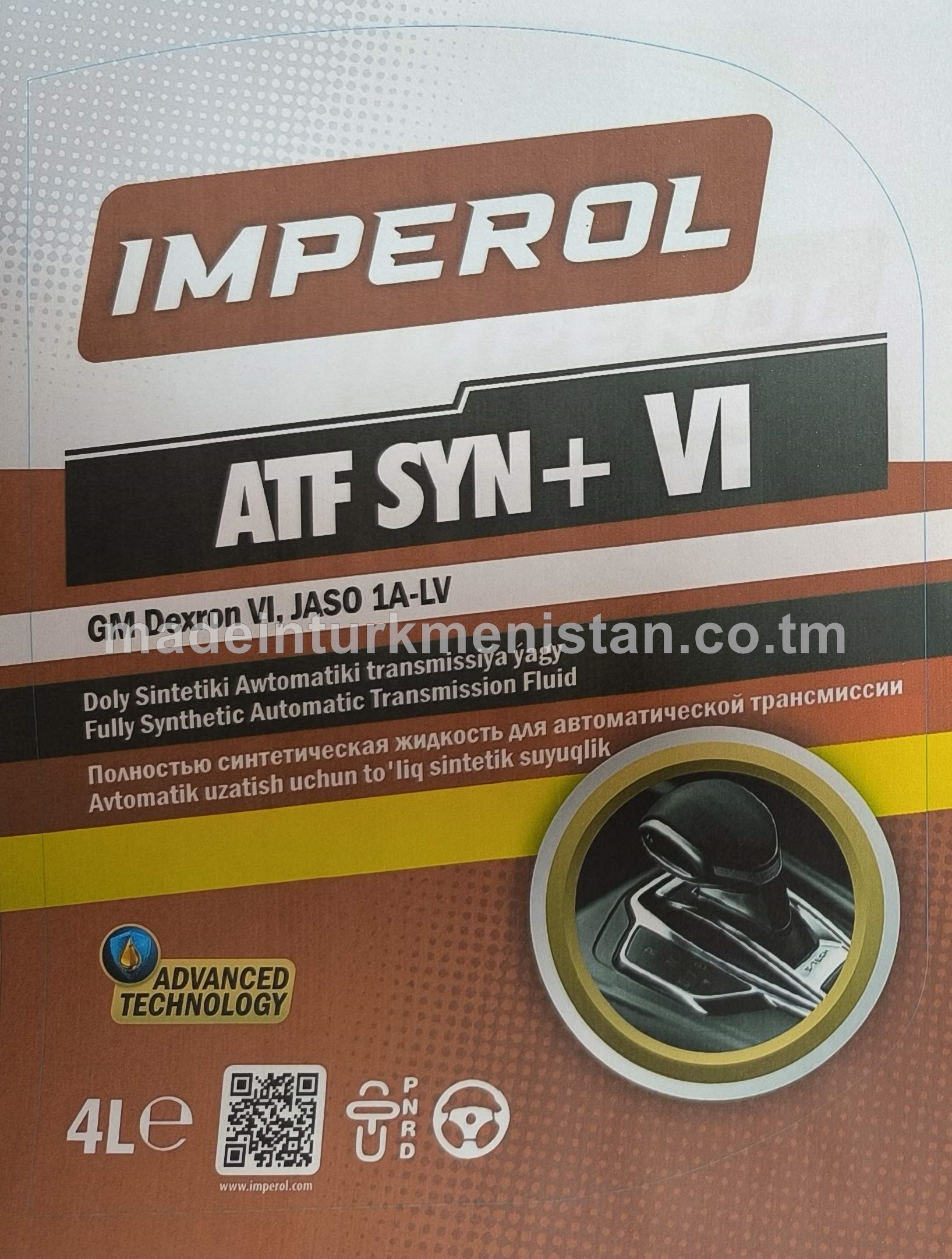 Doly Sintetiki Awtomatiki transmissiýa ýagy ATF SYN +VI