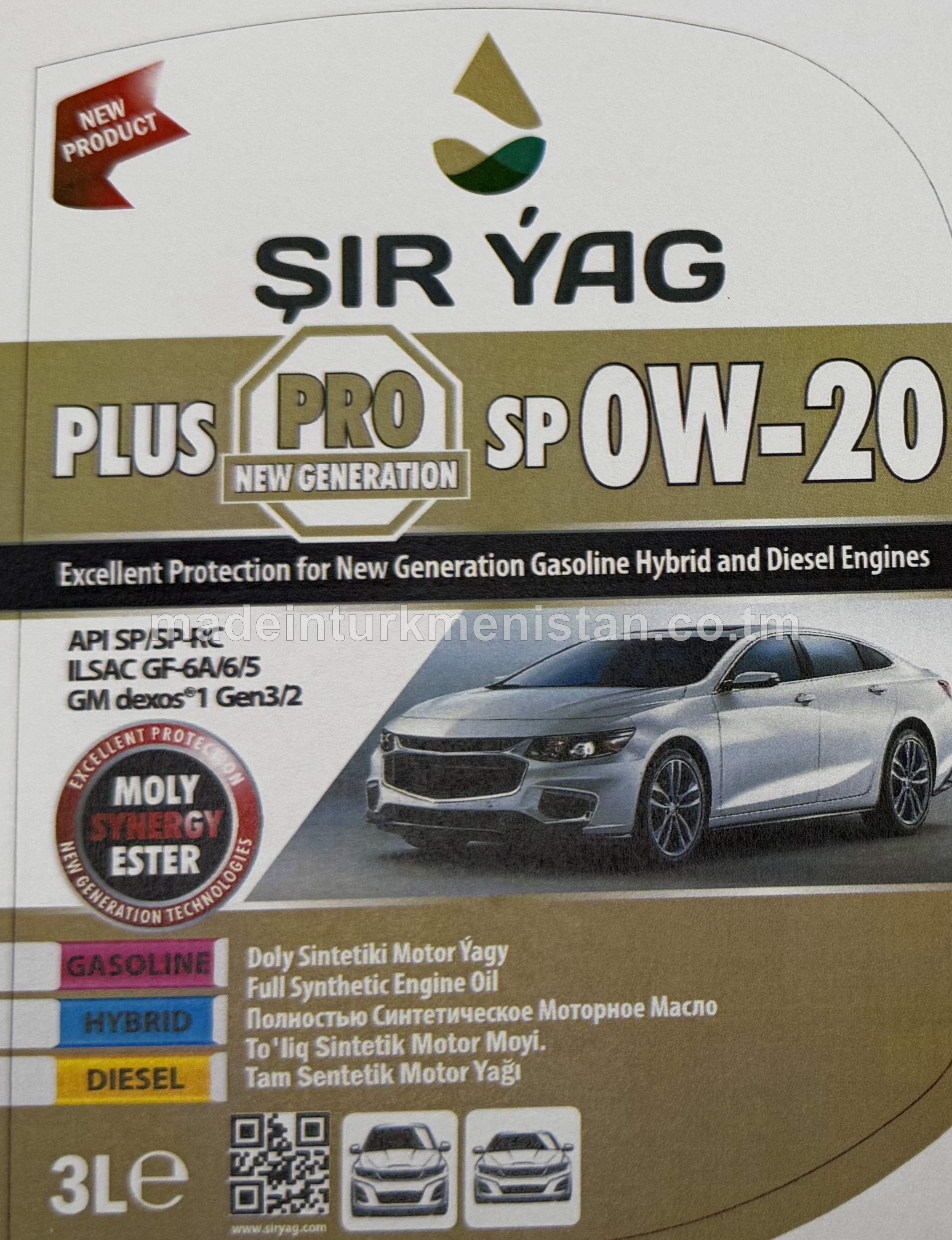 Doly Sintetiki Motor Ýagy PLUS PRO SP 0W-20