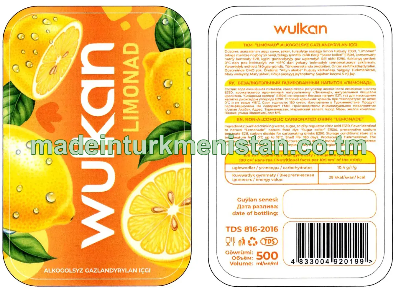 "Limonad" alkogolsyz gazlandyrylan içgi