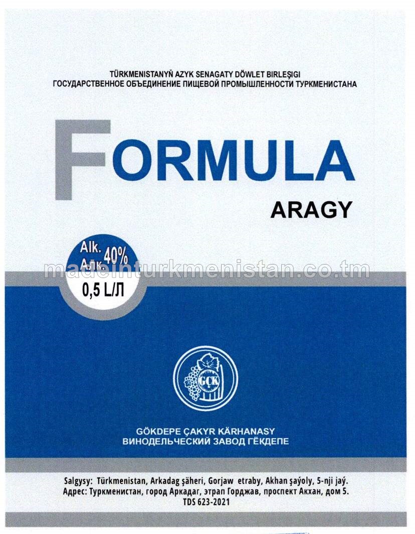 "Formula" aragy. Alk:40%