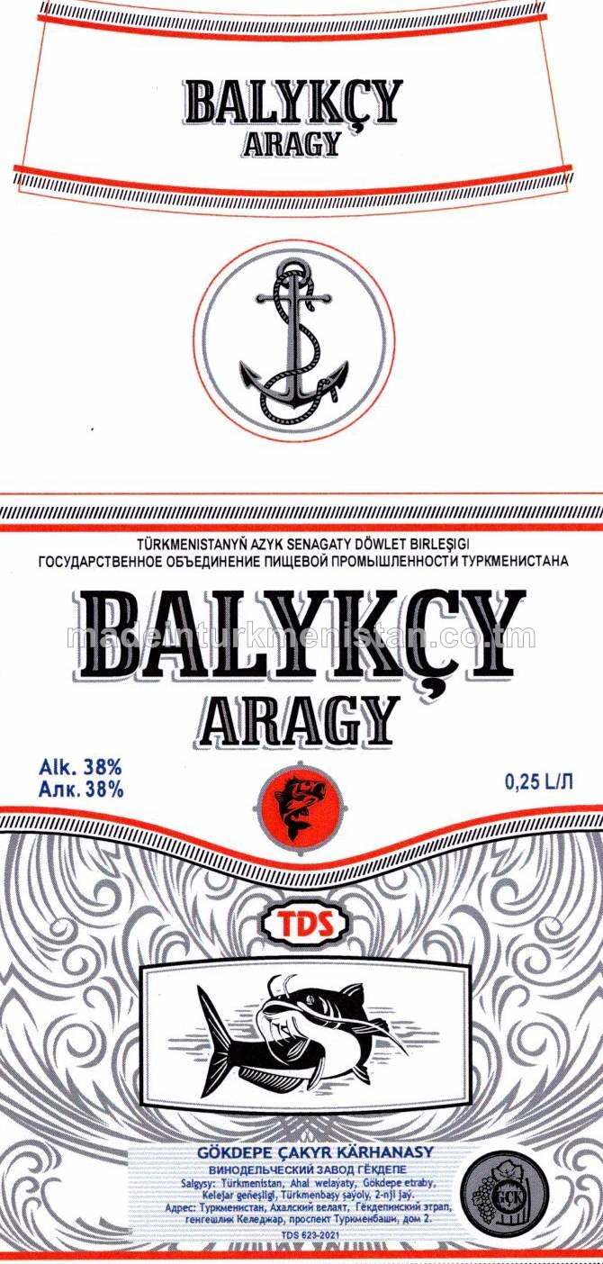 "Balykçy" aragy. Alk:38%