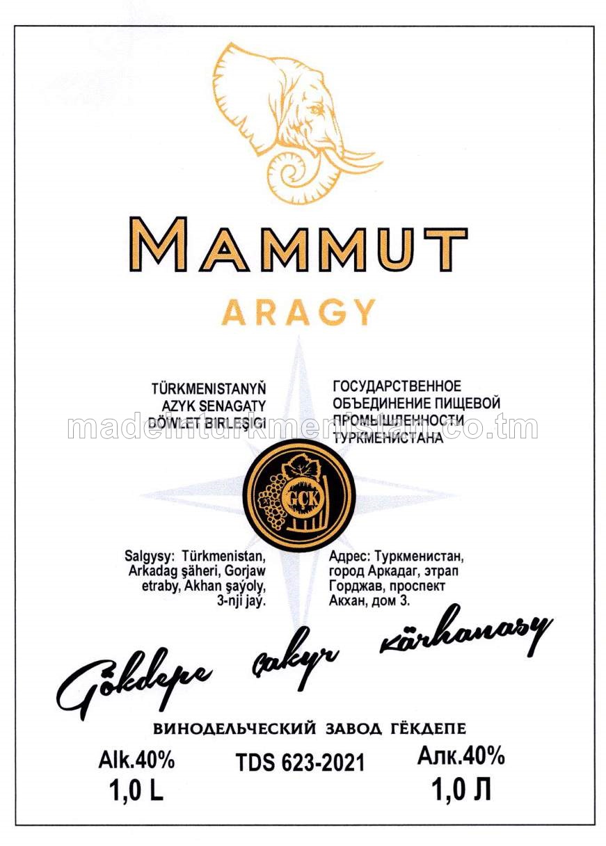 "Mammut" aragy. Alk: 40%