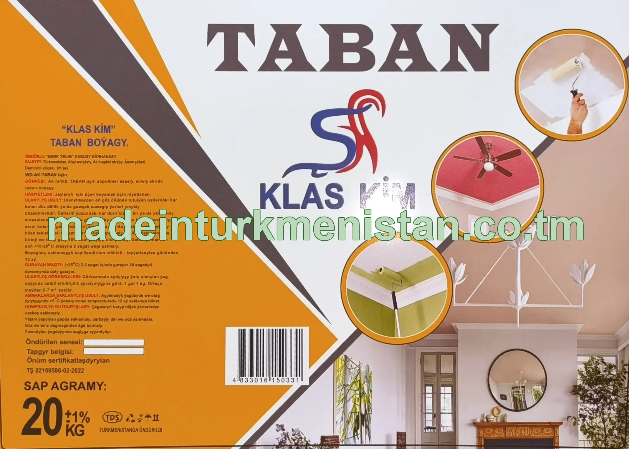 "Klas-Kim" Taban boýagy, ak reňkli, WD-AK