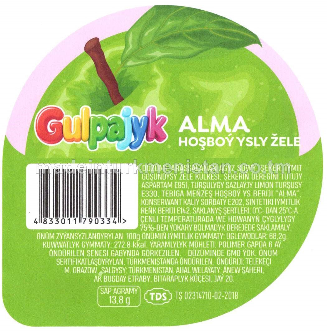 Alma hoşboý ysly žele