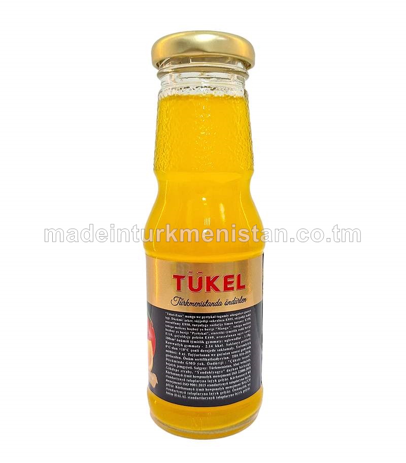 "Tükel-Esas" Mango we Pyrtykal tagamly alkogolsyz gazsyz içgi