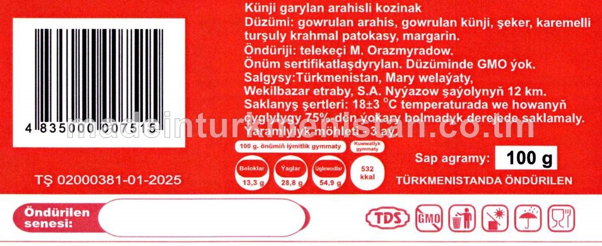 Künji garylan arahisli kozinak