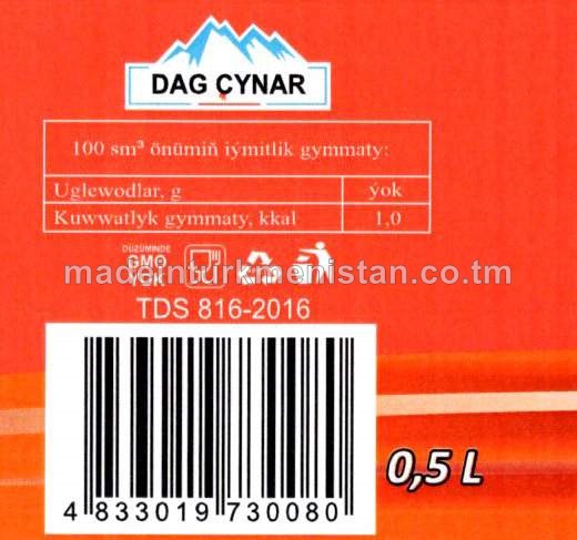 "Dag Çynar" kola alkogolsyz gazlandyrylan içgi