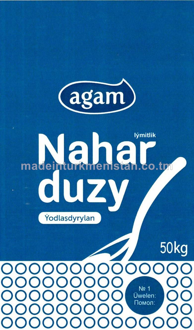 Ýodlaşdyrylan iýmitlik nahar duzy, üweme № 1