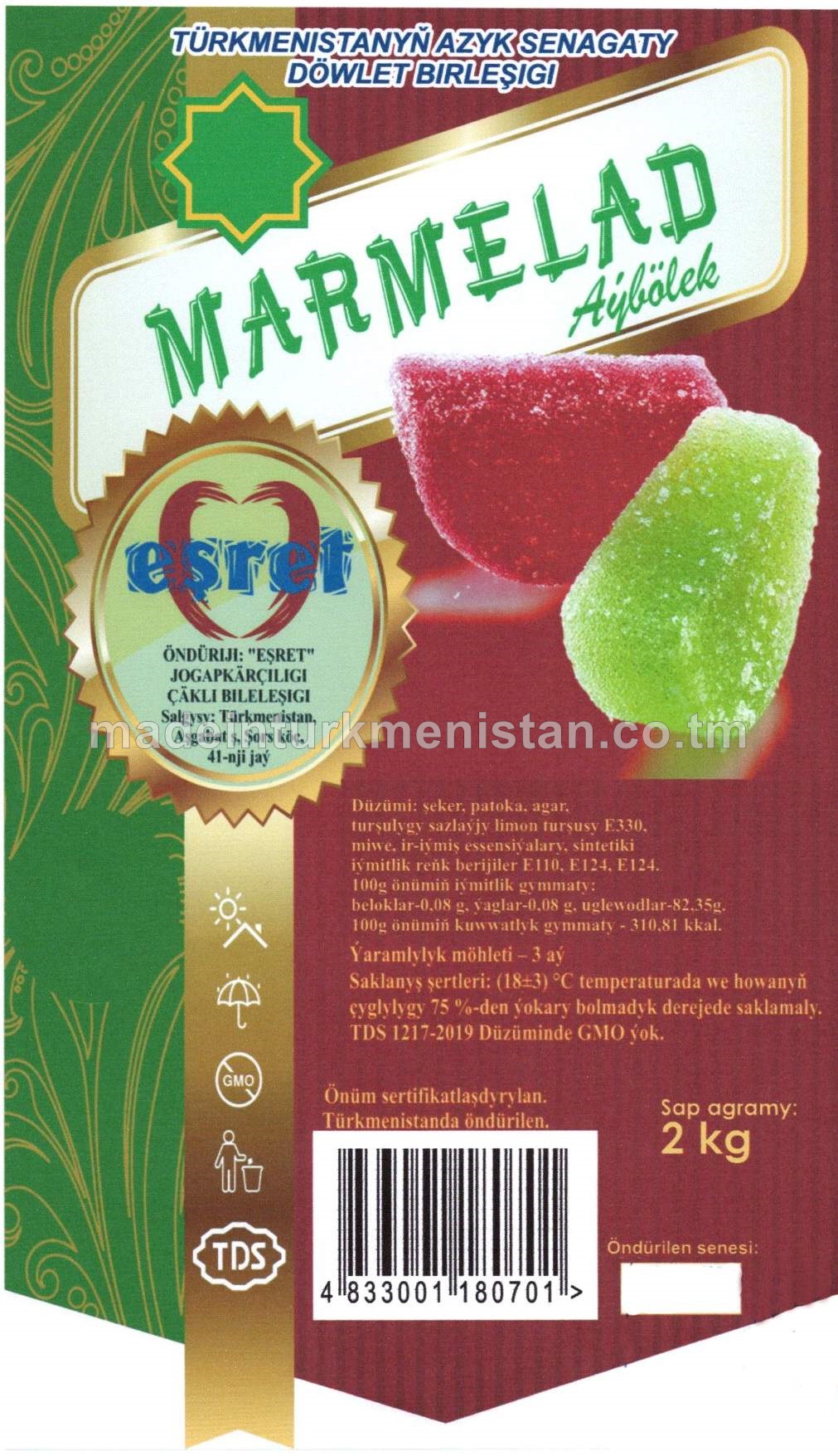 "Aýbölek" marmelad