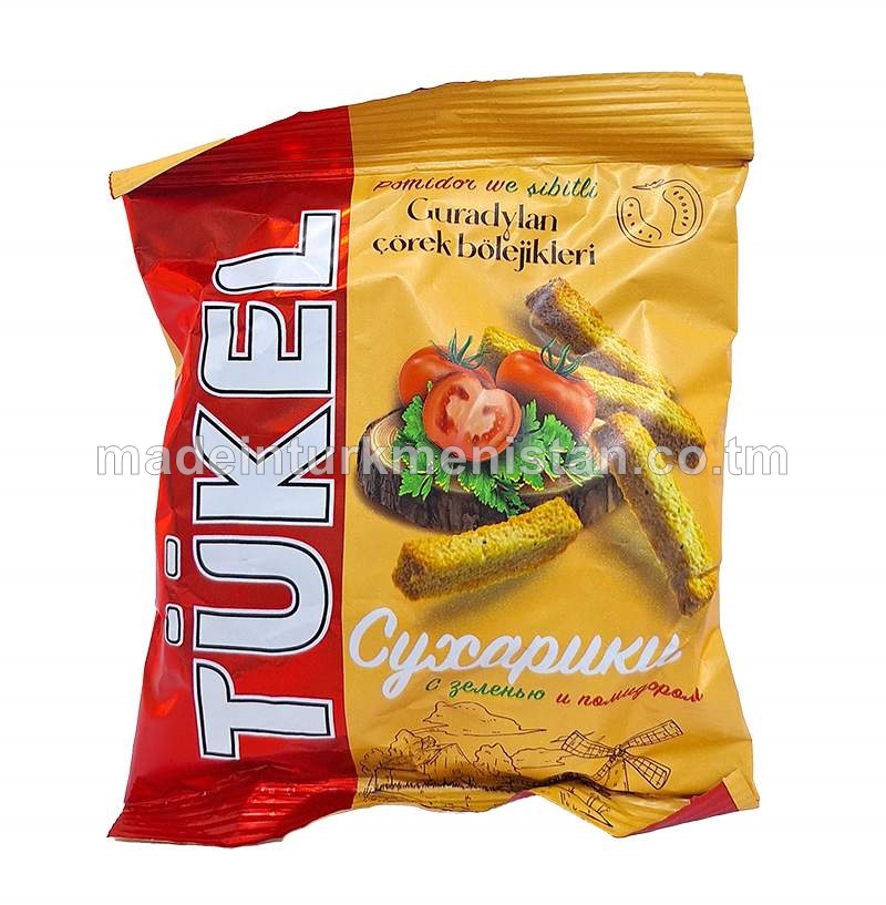 "Tükel-Esas" tebigy pomidor we şibitli guradylan çörek bölejikleri