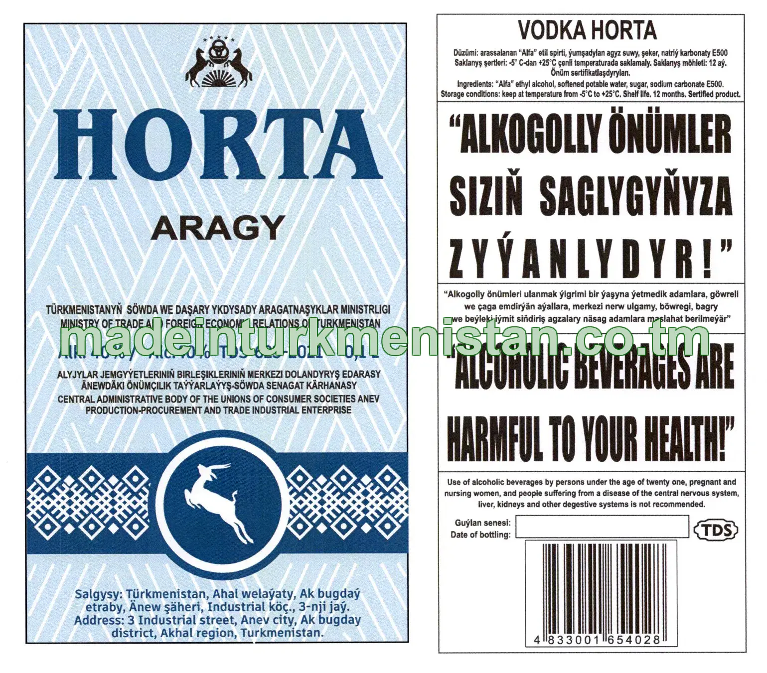 "HORTA" aragy. Alk: 40%