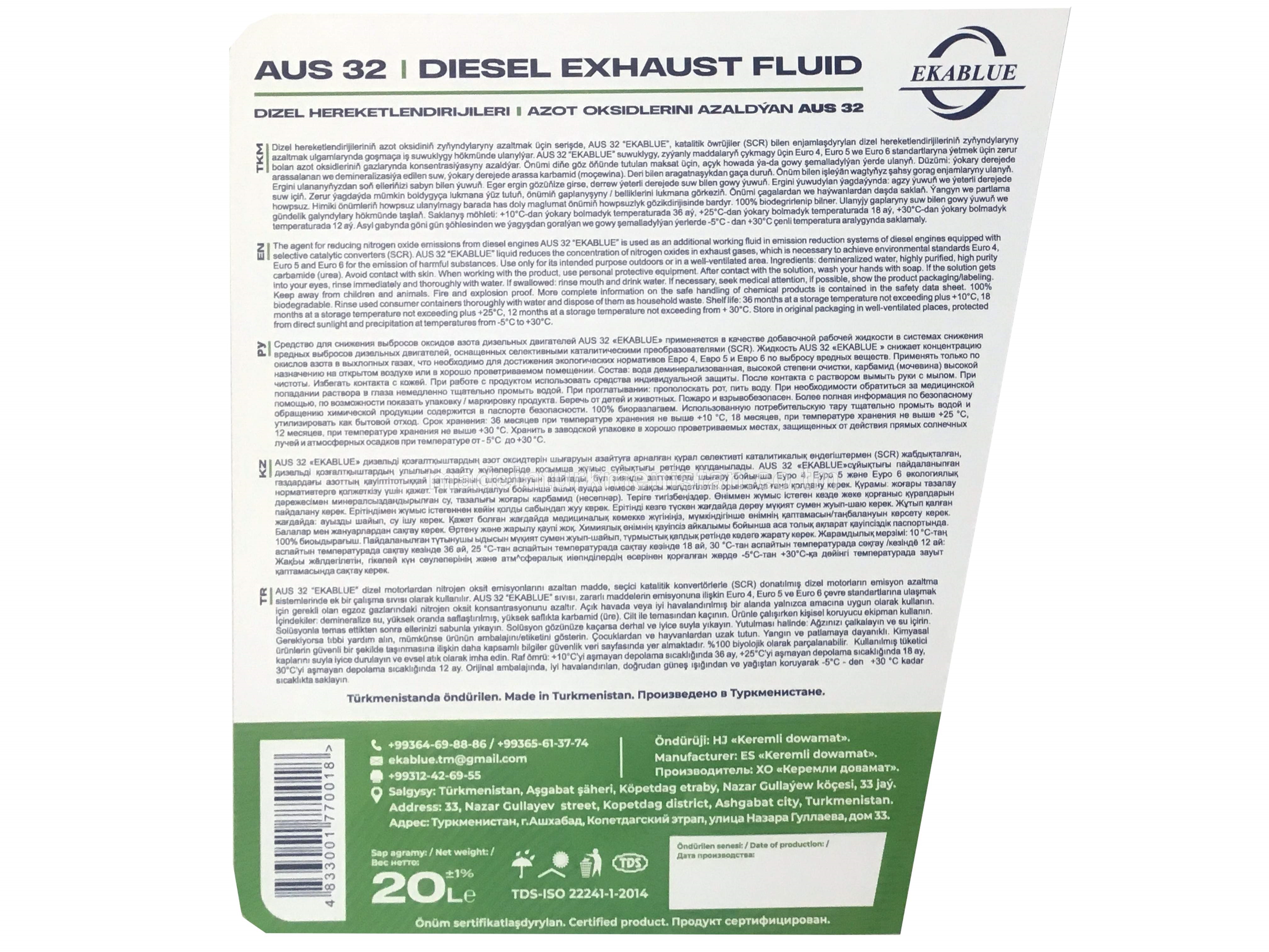 DIZEL HEREKETLENDIRIJILERI. AZOT OKSIDLERINI AZALDÝAN AUS 32