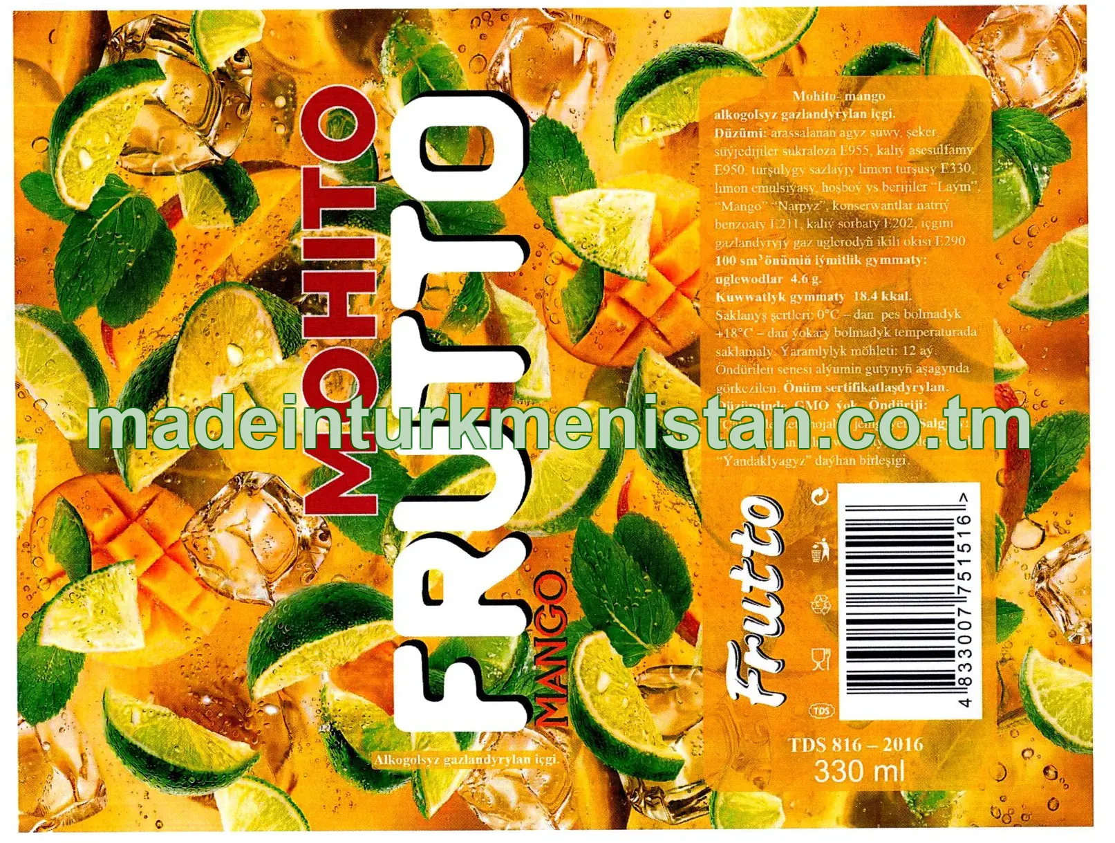 Mohito-Mango gazlandyrlan içgi