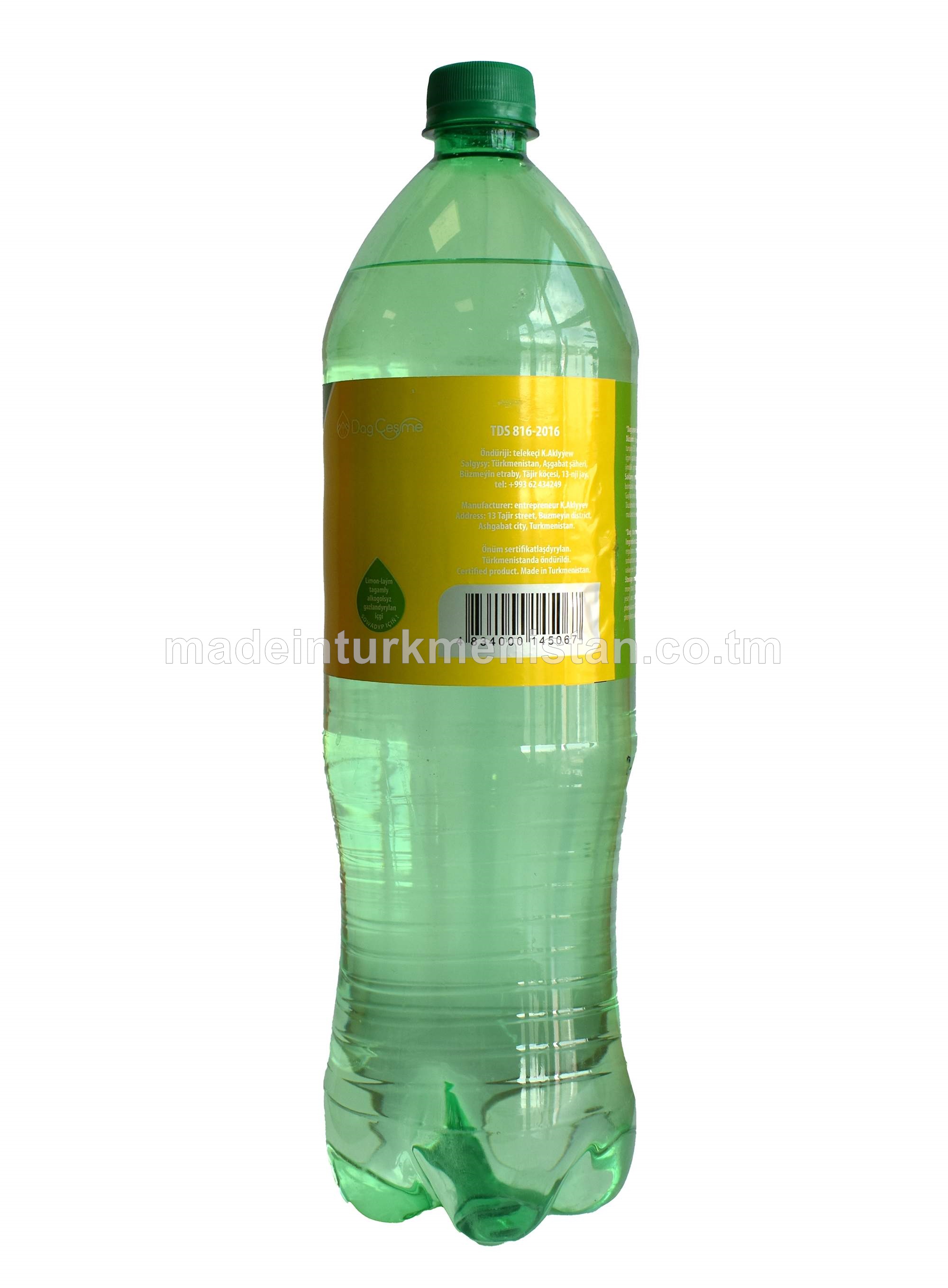 Limon-laým tagamly alkogolsyz gazlandyrylan içgi