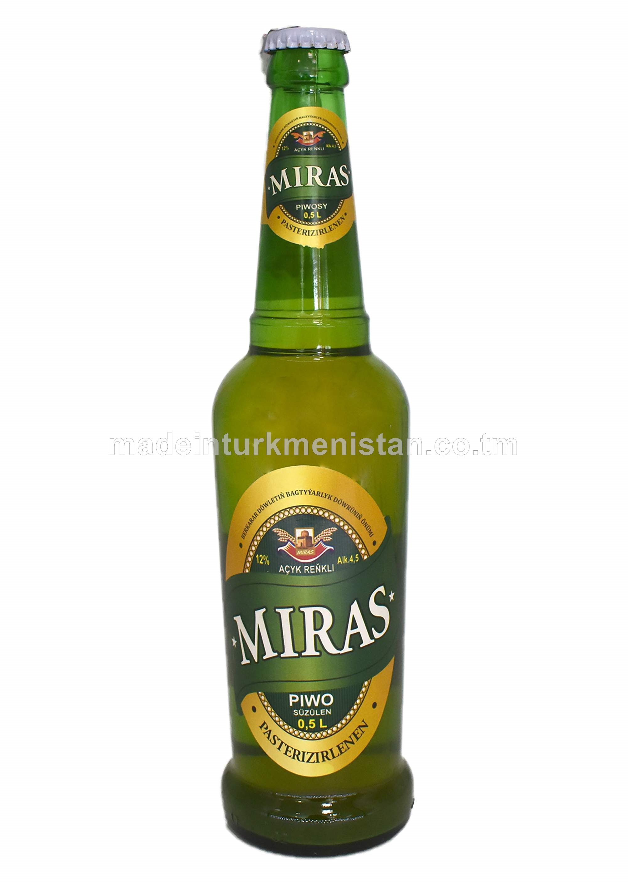 "Miras" açyk reňkli pasterizirlenen süzülen piwo