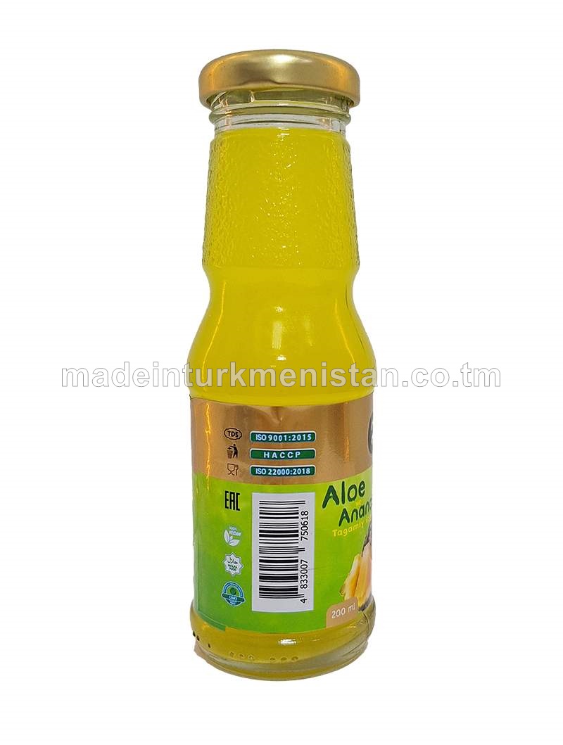 "Tükel" Aloe we Ananas tagamly alkogolsyz gazsyz içgi