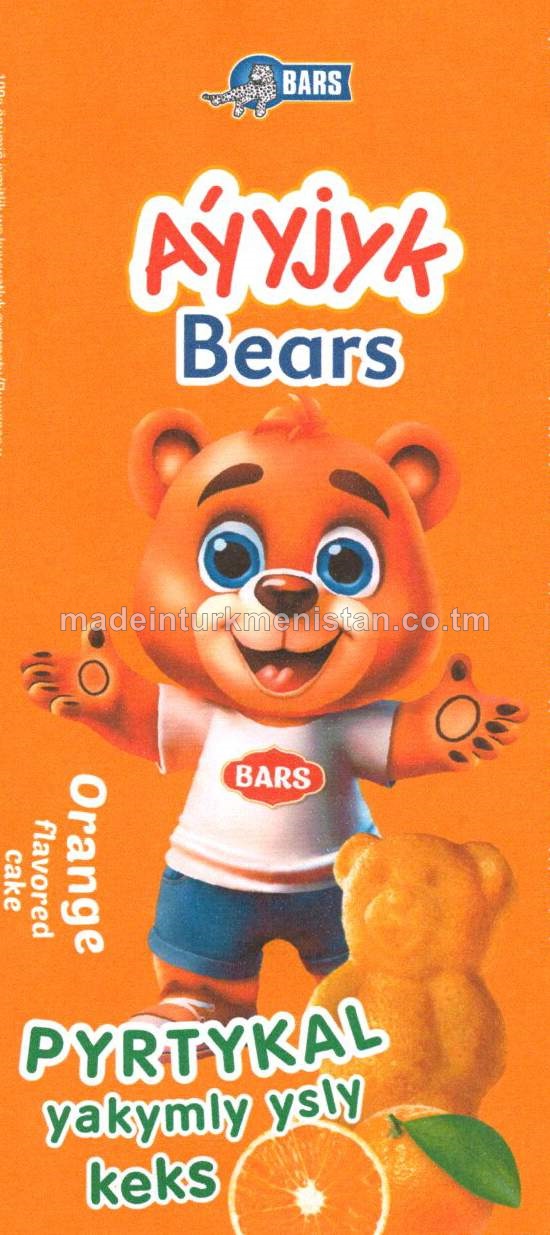 "Aýyjyk bears" pyrtykal ýakymly ysly keks