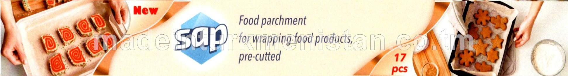 Iýmit önümleriniň gaplanylmagy üçin iýmitlik pergamenti 37sm*42sm, Iýmitlik A pergamneti 60 