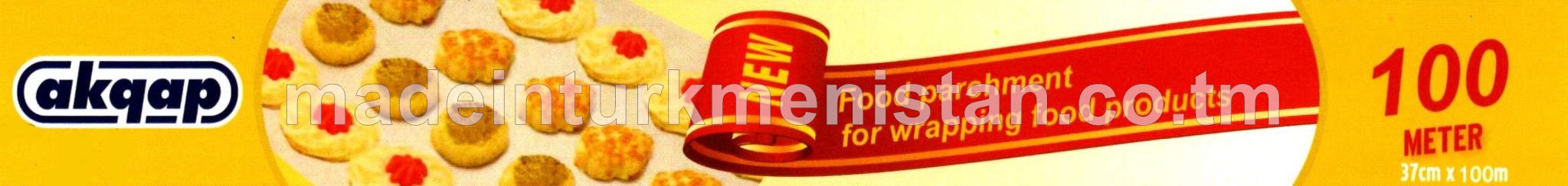 Iýmit önümleriniň gaplanylmagy üçin iýmitlik pergamenti 37sm*42sm, Iýmitlik A pergamneti 60 (Türkiýe Respublikasynyň önümi)