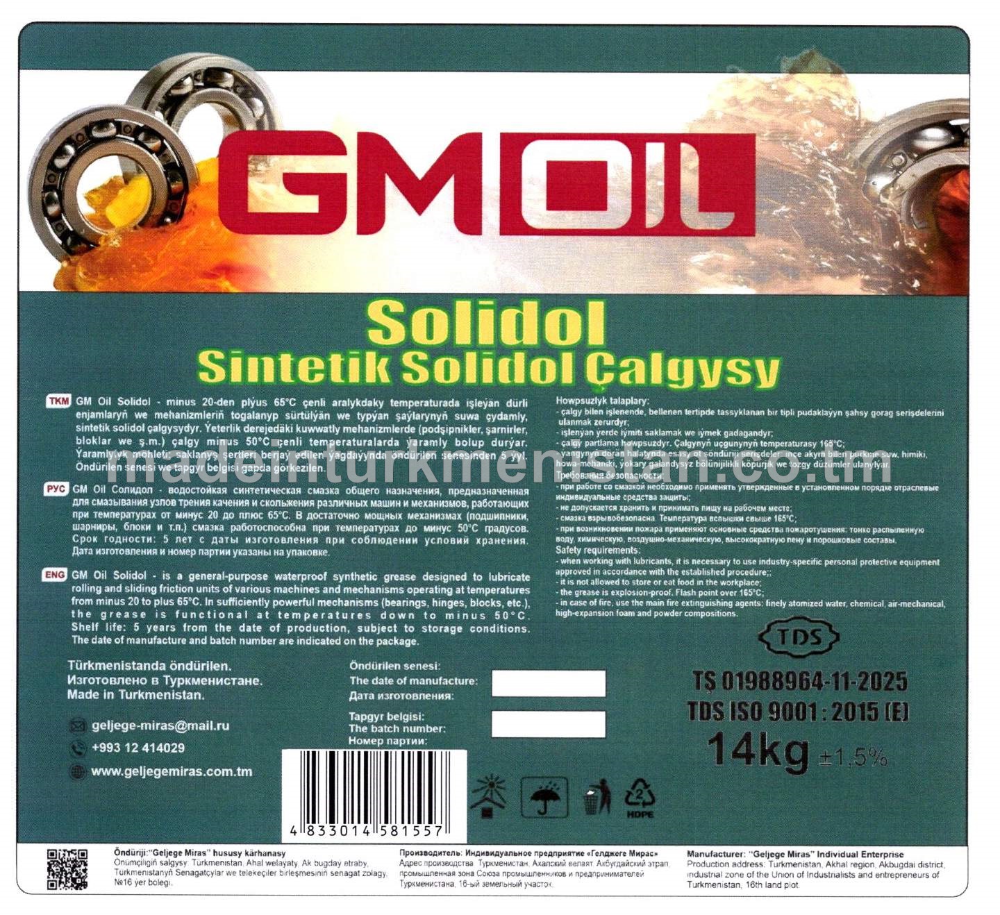 Solidol Sintetik Solidol Çalgysy