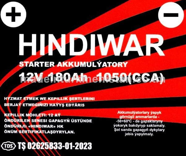 Akkumulýator 12V 180Ah 1050(CCA)