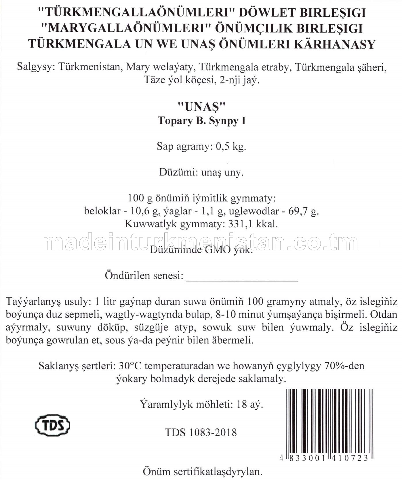 "Unaş" topary B, synpy I