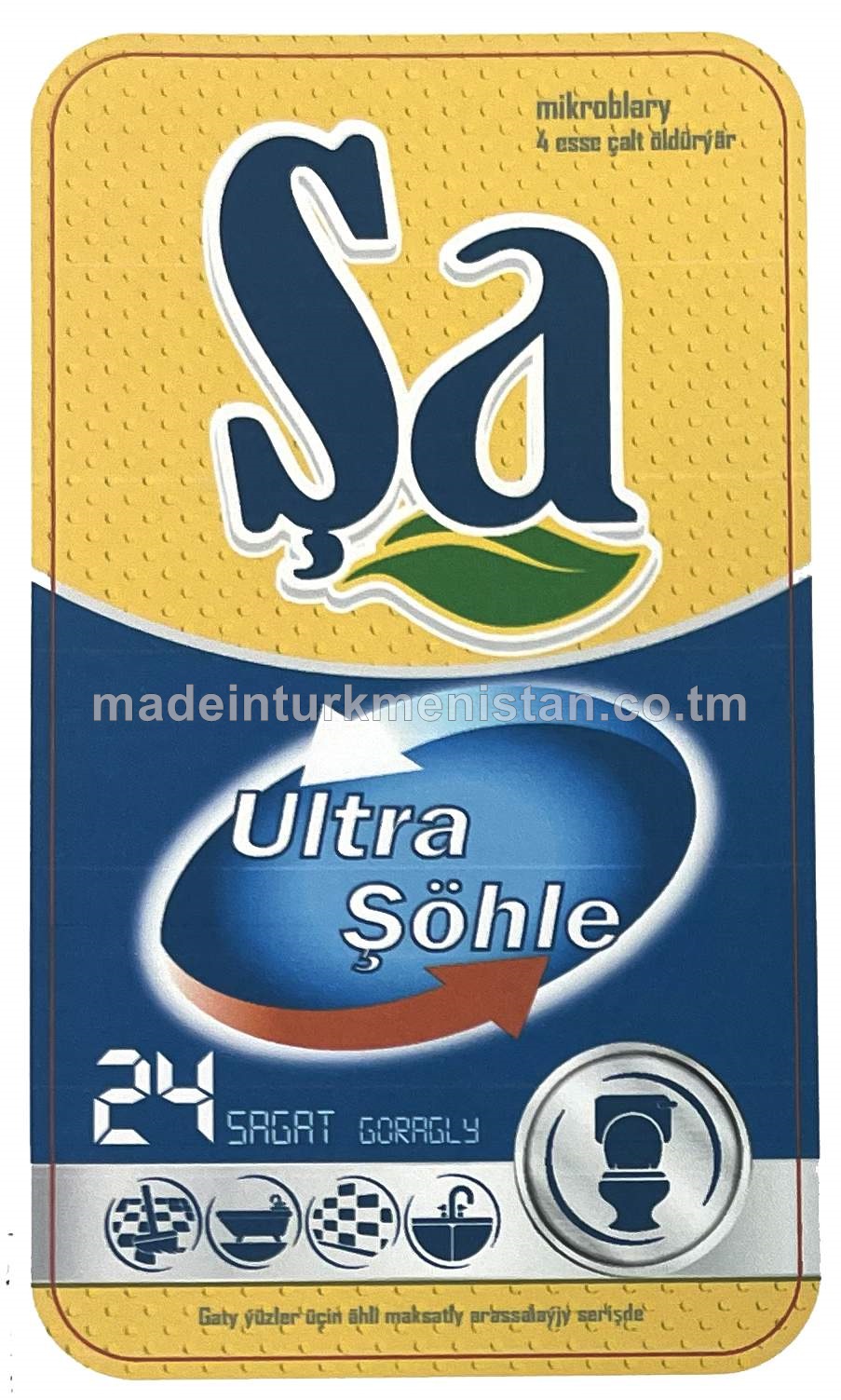Şa gaty ýüzler üçin ähli maksatly arassalaýjy serişde, ultra şöhle