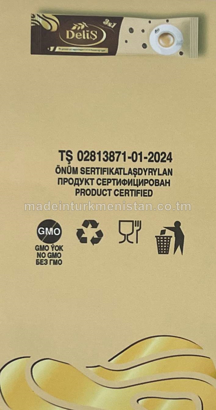 Toz görnüşi çalt taýýarlanylýan 3-si 1-de klassyky kofe içgisi (16g*30sany)