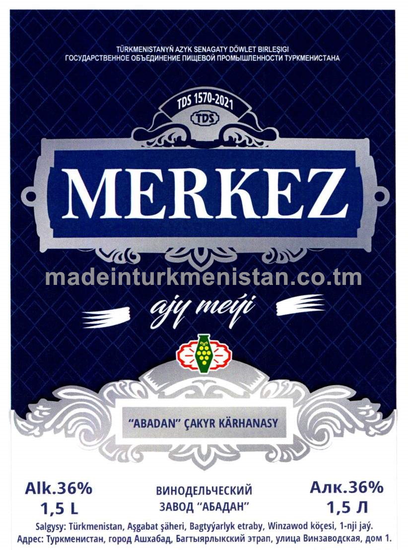 "Merkez" ajy meýi. Alk: 36%