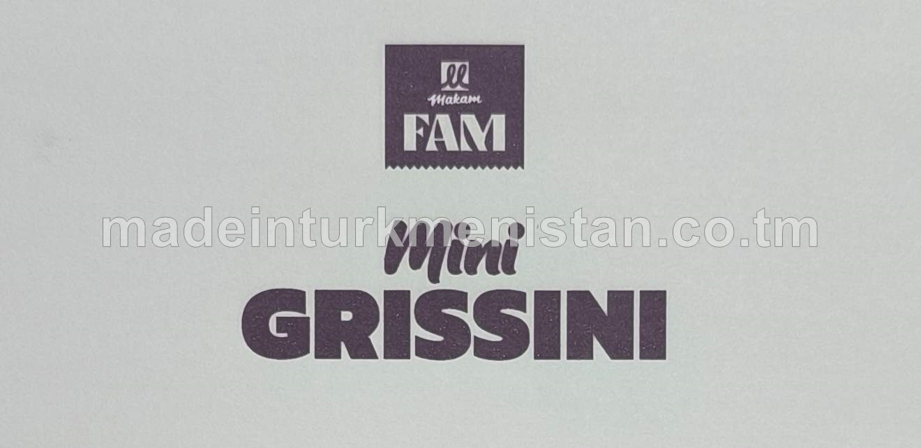 "Fam" peýnir tagamly mini grissini çörek-bulka snekleri, ýokary hilli bugdaý unundan(30 g x 80 sany)
